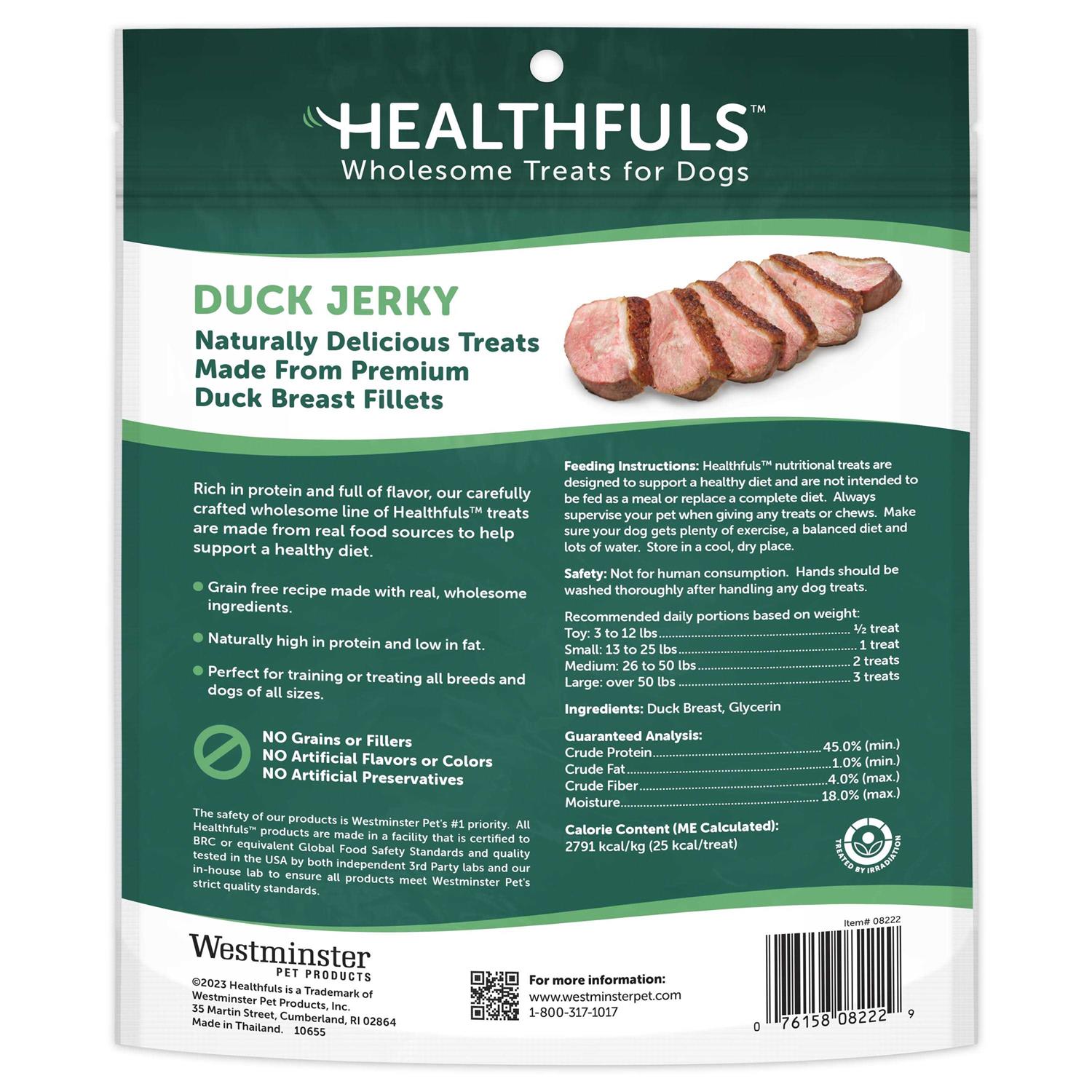 Ruffin It Chomp’ems Treats for Dogs, Homestyle, Duck Tenders Recipe – 16 oz - Healthber