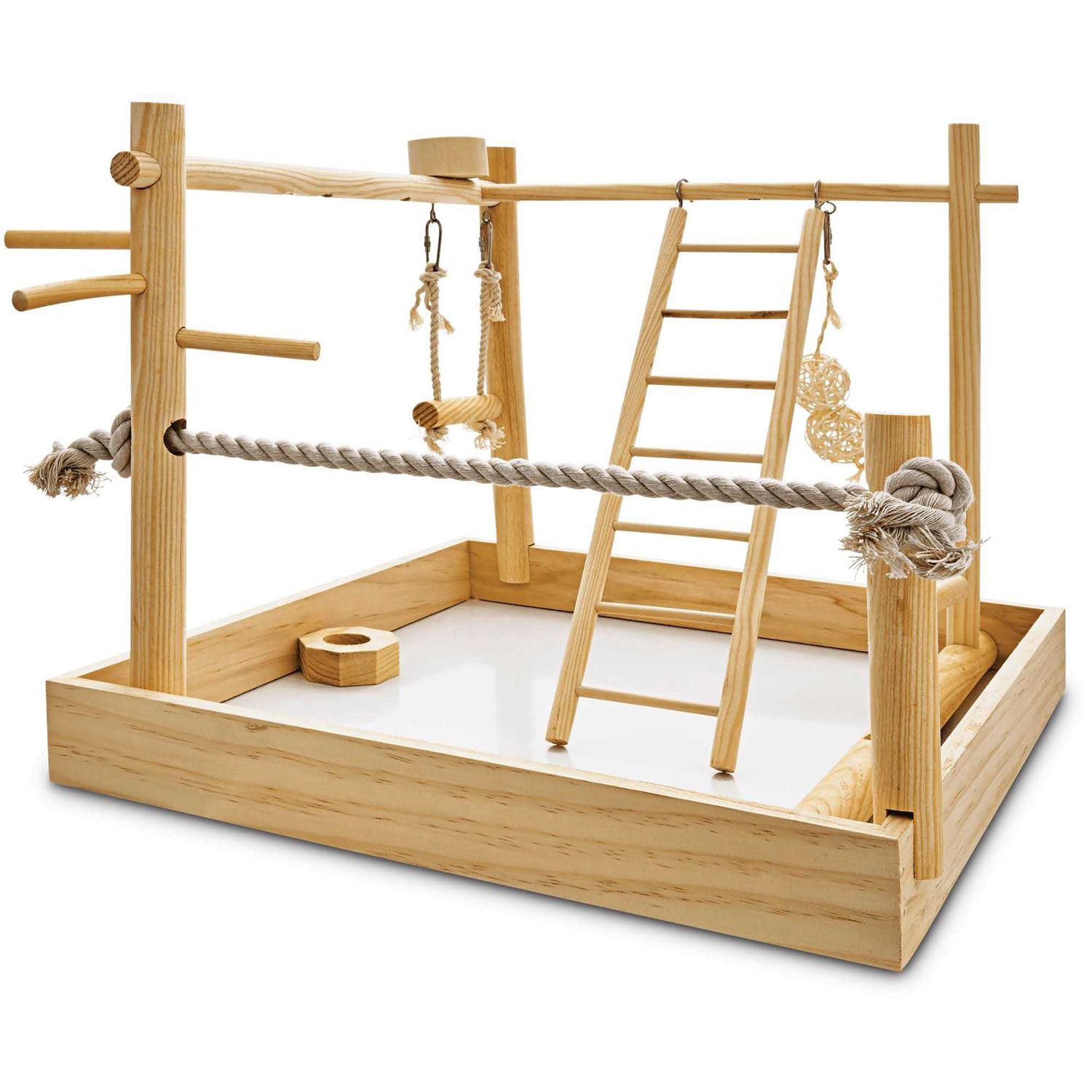 You & Me 3 in 1 Playground for Birds 15 L x 15 W x 16 H - Healthber