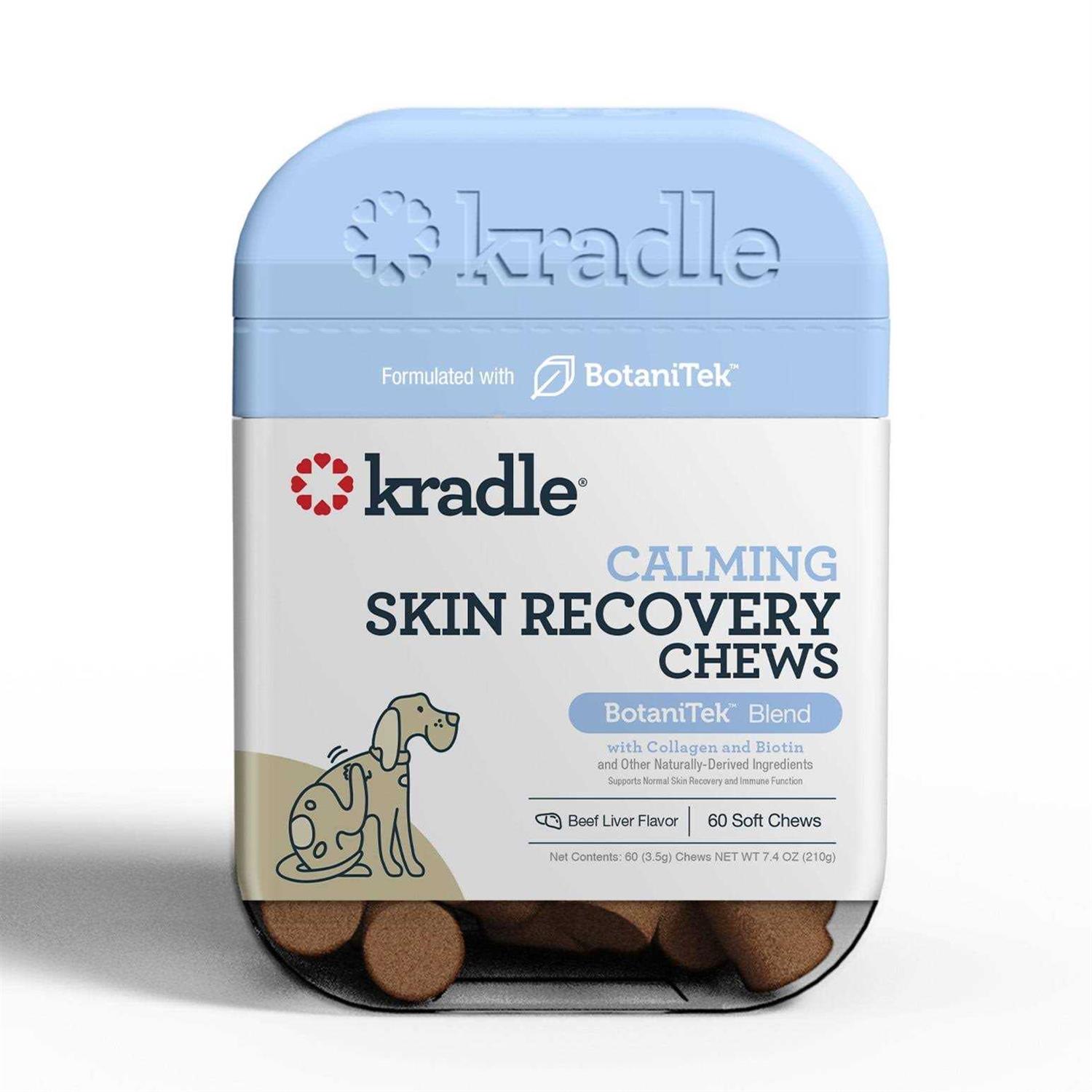 Kradle Calming Skin Recovery Soft Chews Dog Skin & Coat Support - Healthber