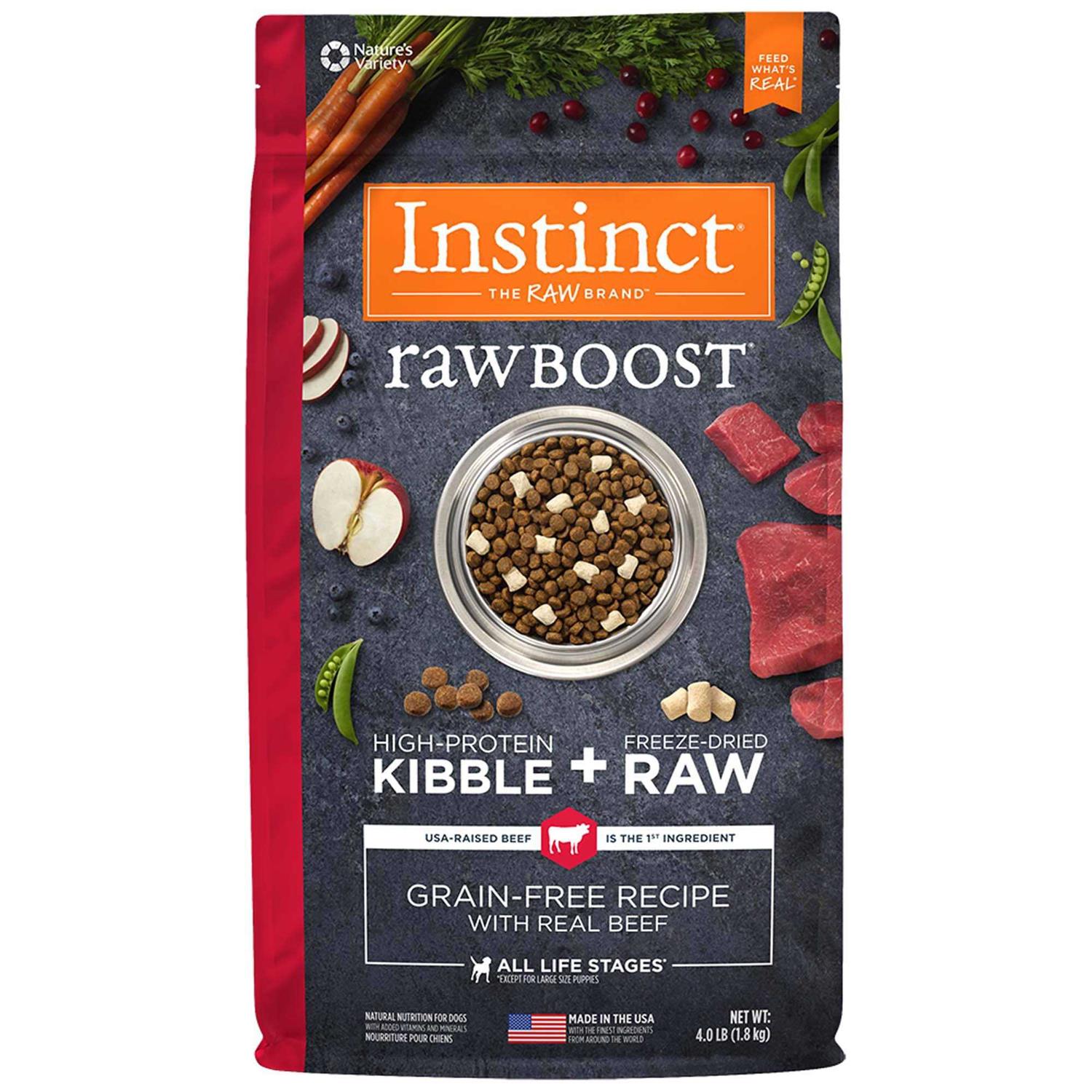Instinct Raw Boost Grain Free Recipe with Real Beef Natural Dry Dog Food - Healthber