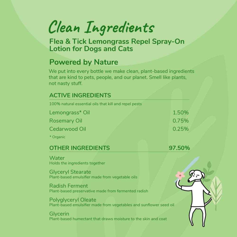 kin+kind Flea & Tick Lemongrass Repel Spray - Healthber