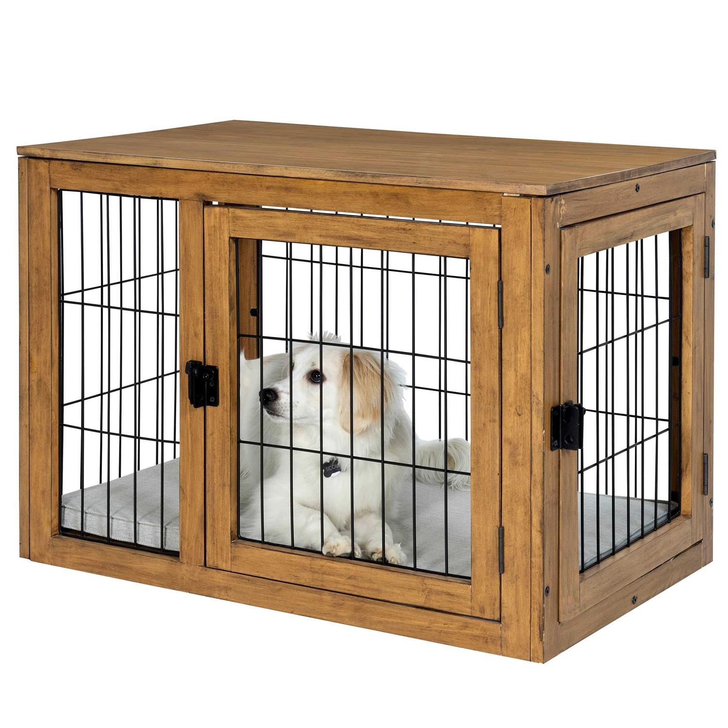 Petmaker Furniture-Style Dog Crate with Double Doors - Healthber