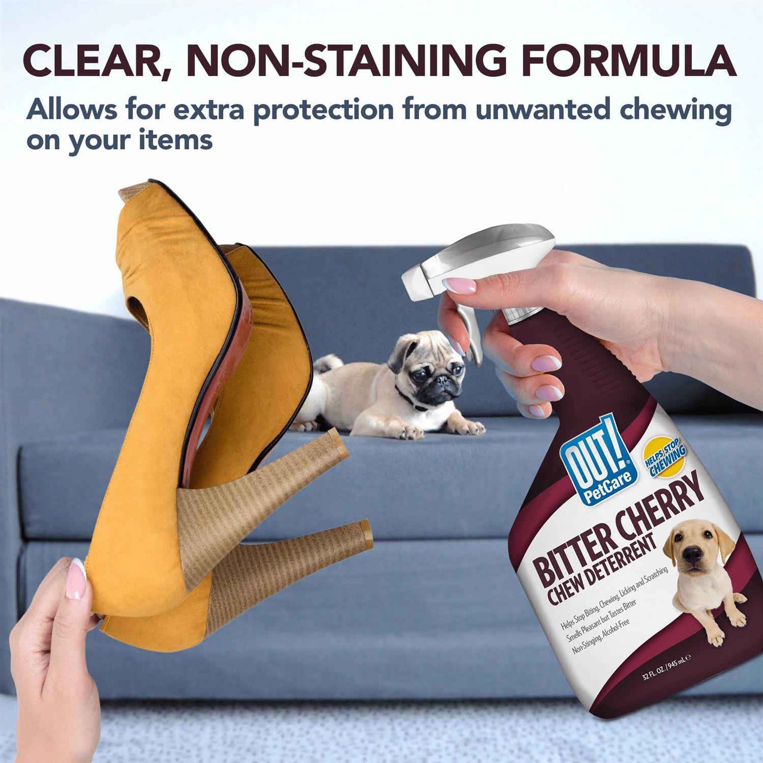Out! PetCare Bitter Cherry Dog Chew Deterrent, Discourages Licking and Chewing - Healthber