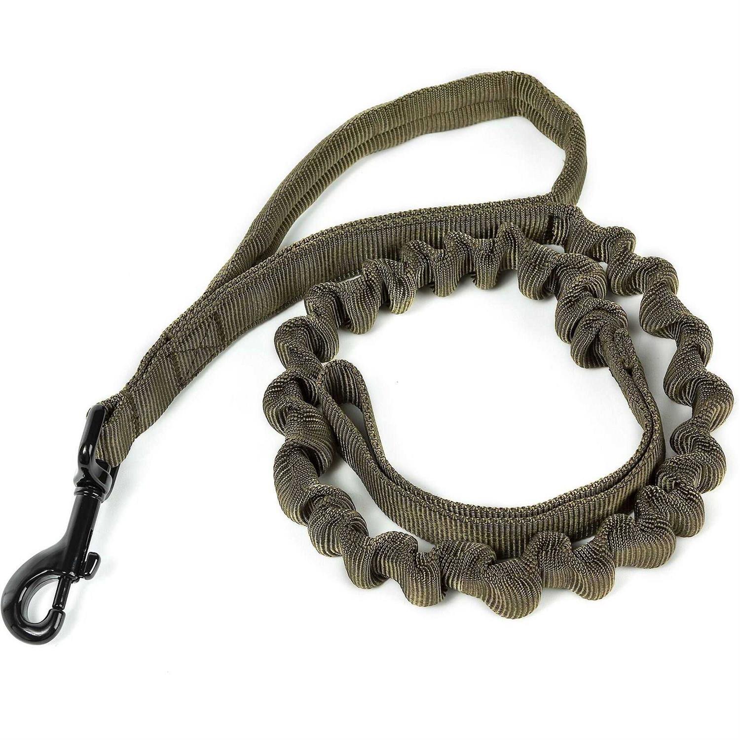 OneTigris Tactical Dog Training Bungee Leash with 2 Control Handle Quick Release Nylon Leads Rope - Healthber