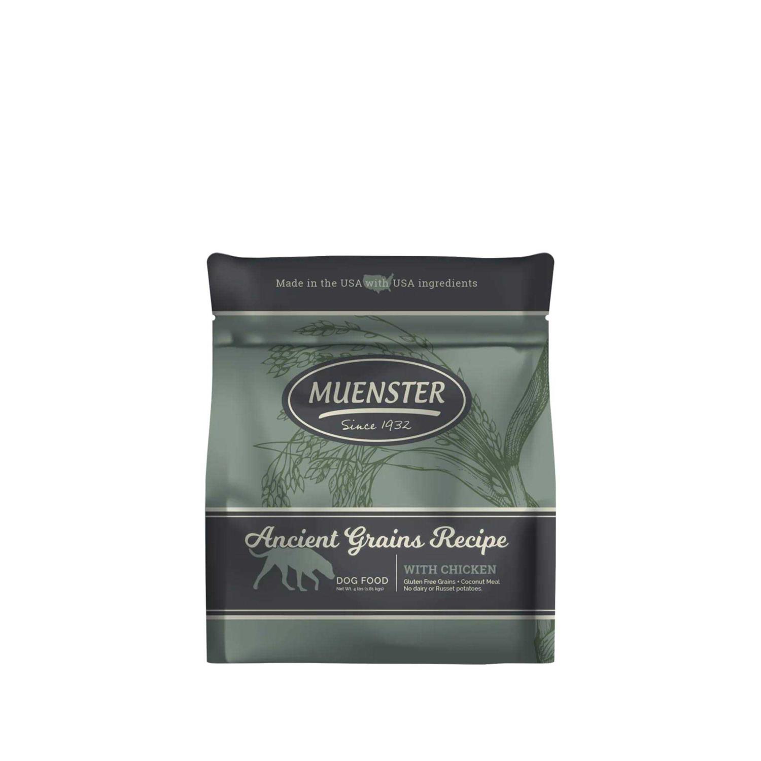 Muenster Ancient Grains with Chicken Dog Food - Healthber