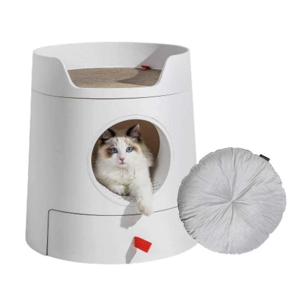 Michupet XL Castle 2-in-1 Cat Litter Box with Scratch Basin - Healthber