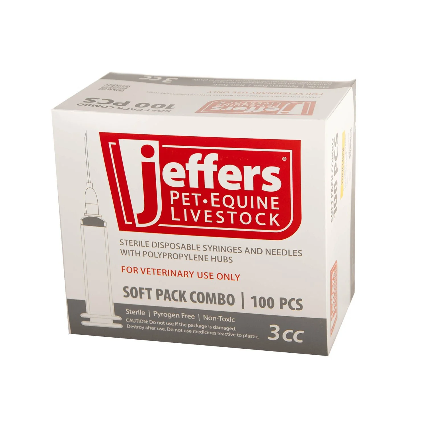 Luer Lock Syringe/Needle Combo, Box of 100 - Healthber