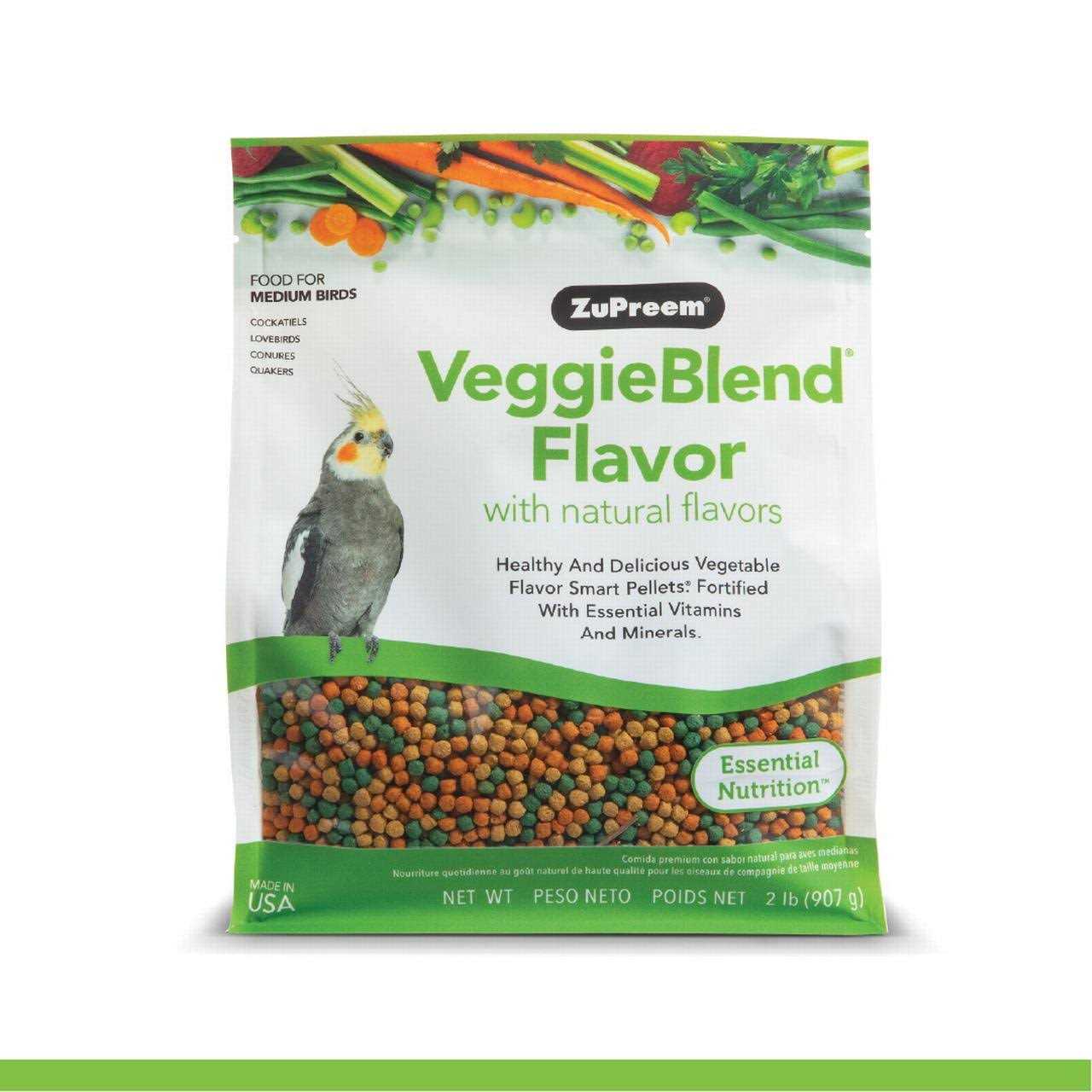 Zupreem VeggieBlend Flavor Medium Birds Bird Food - Healthber