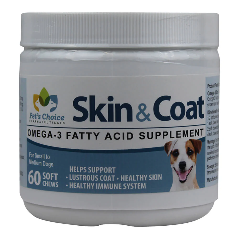 Skin & Coat Omega Soft Chews for Dogs - Healthber