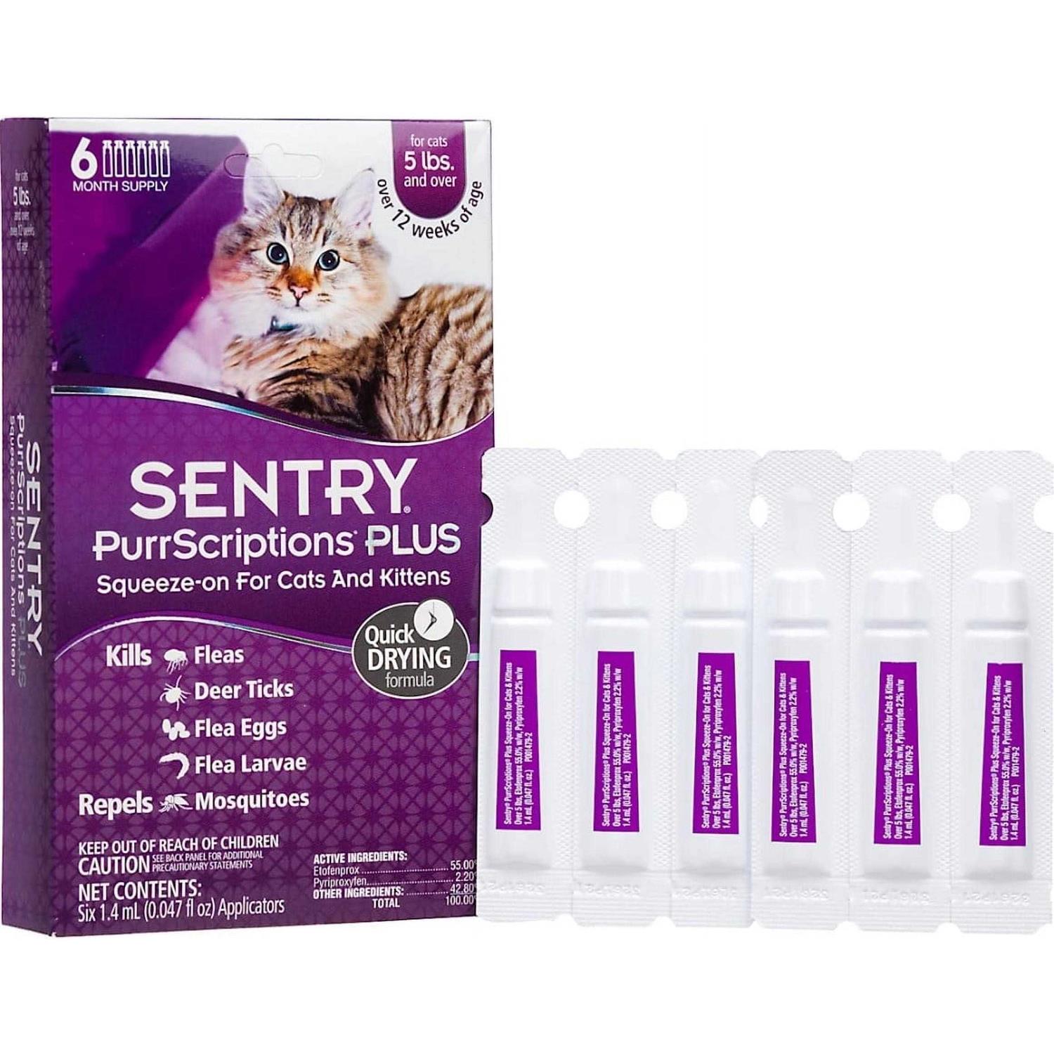 Sentry PurrScriptions Plus Flea & Tick Control for Cats & Kittens - Healthber