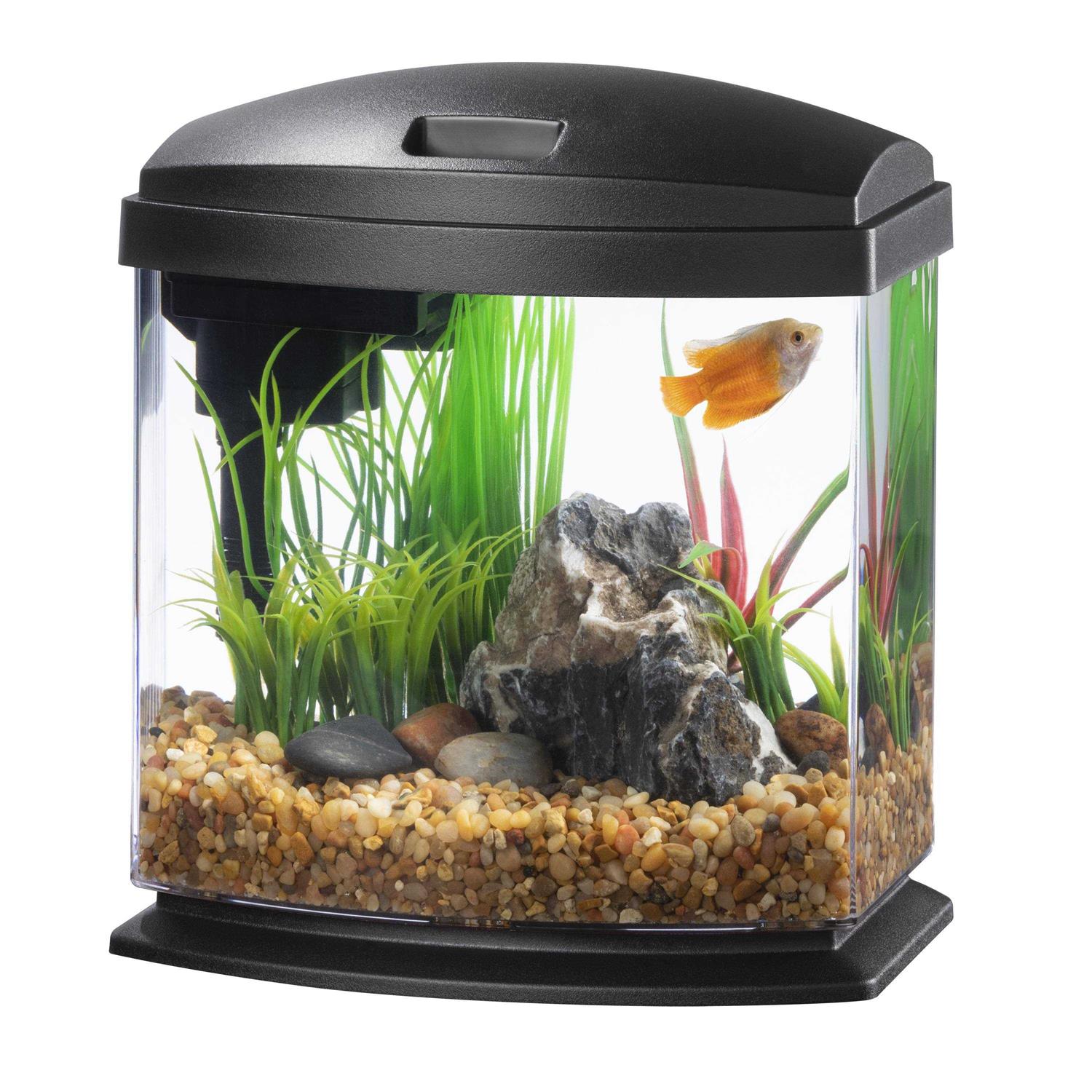 Aqueon LED MiniBow SmartClean Aquarium Kit - Healthber