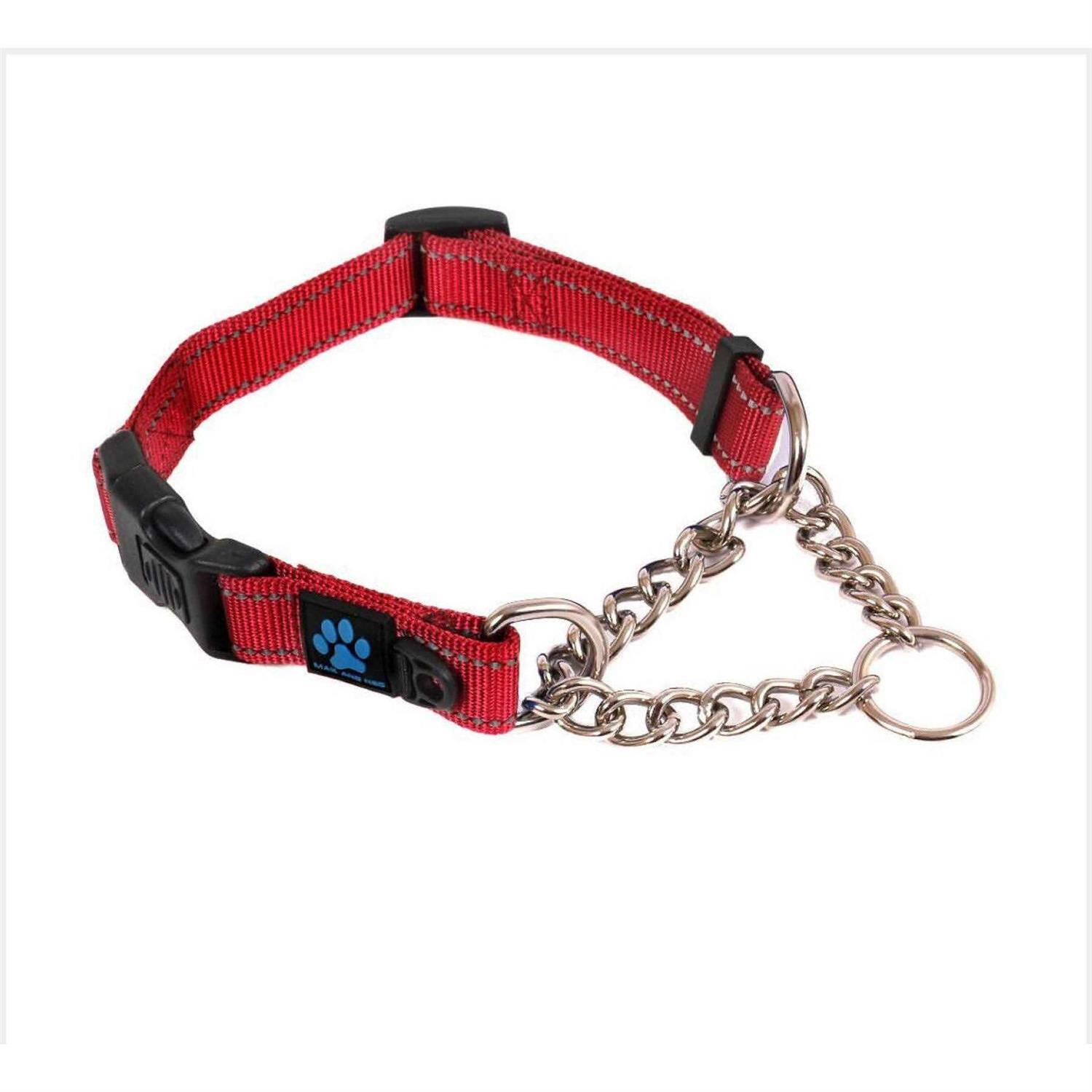 Max and Neo Stainless Steel Chain Martingale Collar We Donate a Collar to a Dog Rescue for Every Collar Sold - Healthber