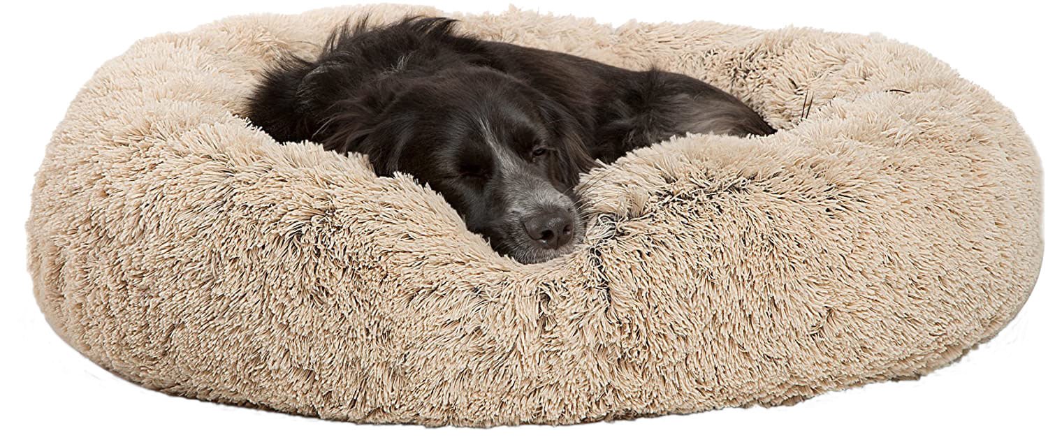 Arlee Shaggy Fur Donut Pet Bed, 22