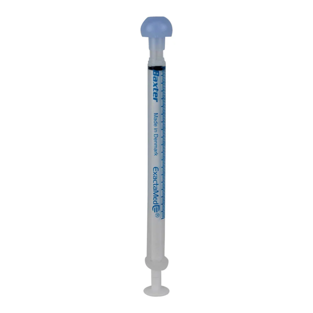Baxter Oral Syringe, Full Plunger, Clear - Healthber