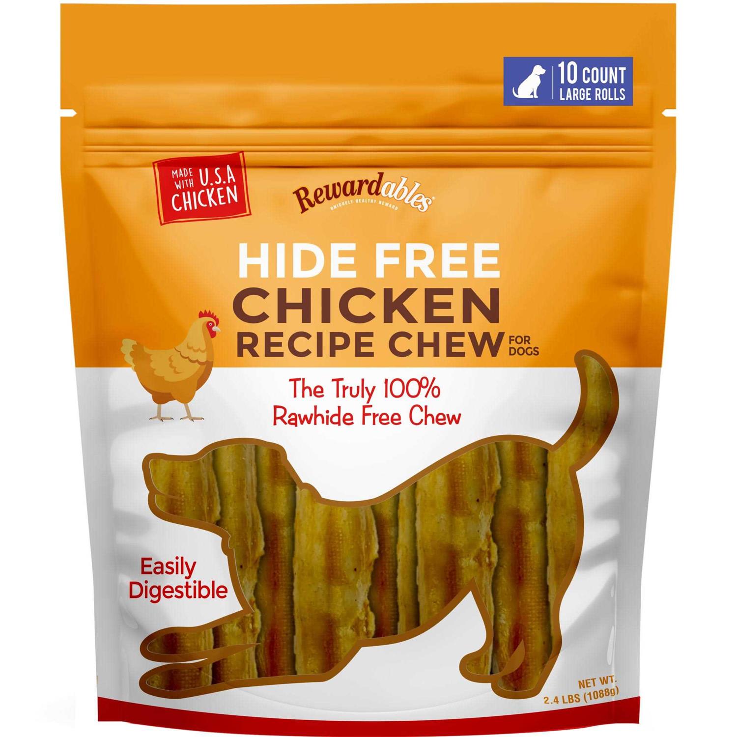 Rewardables Hide Free Chicken Recipe Chews - Healthber