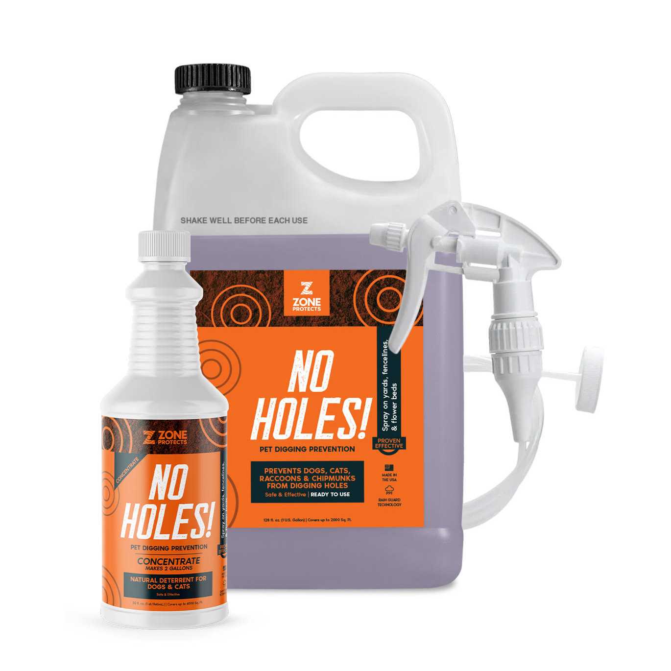 Zone Protects No Holes! Dog Digging Prevention Gallon + Concentrate - Healthber