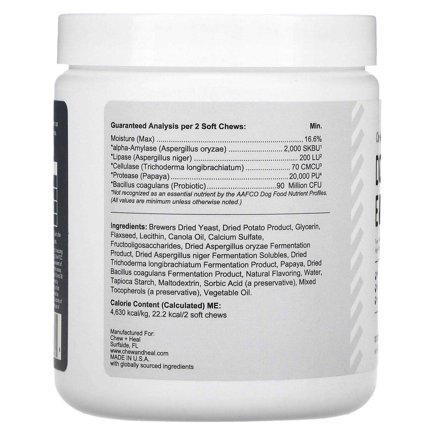 Chew + Heal Digestive Enzymes & Probiotics Supplement for Dogs - Healthber