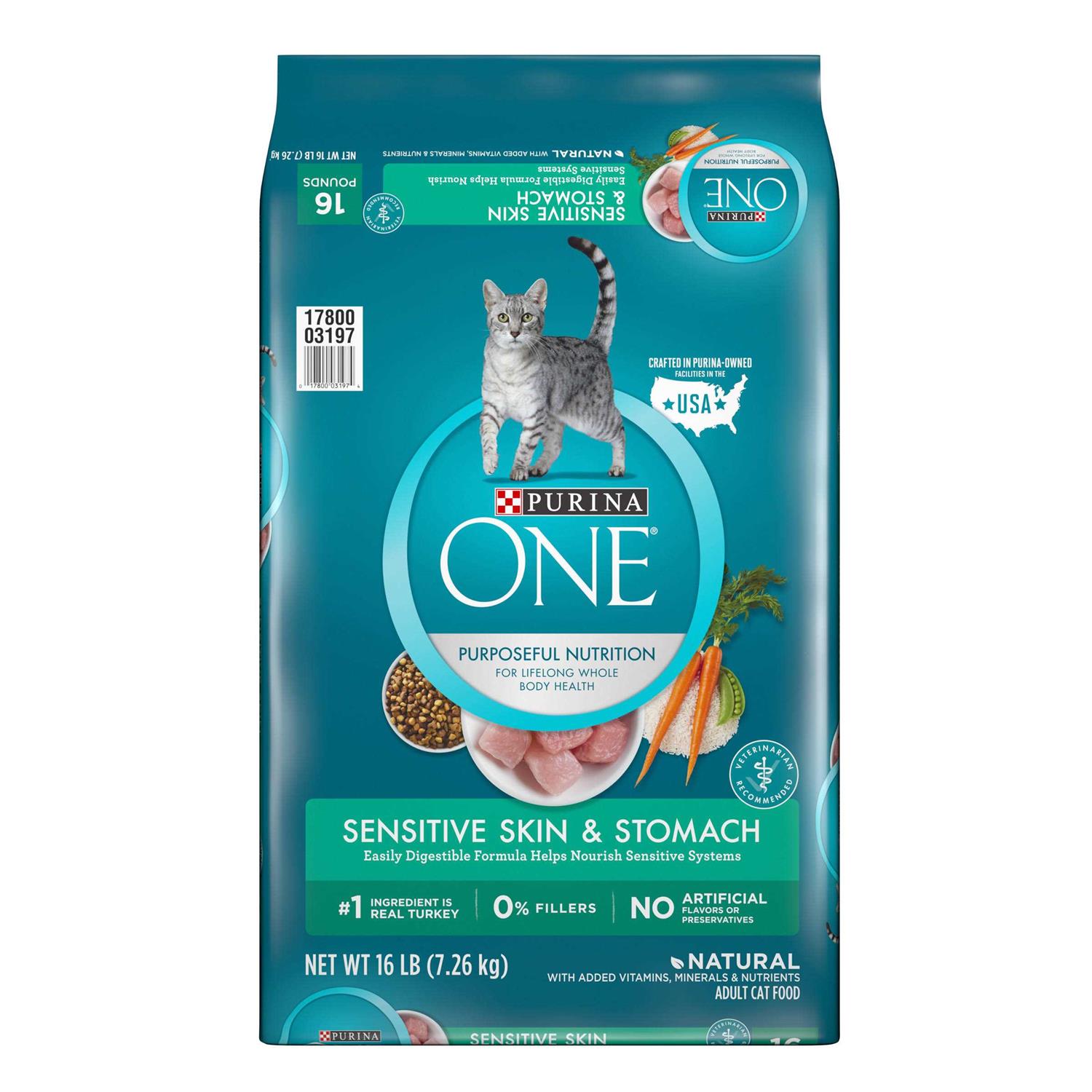 Purina ONE Sensitive Systems Dry Cat Food - Healthber