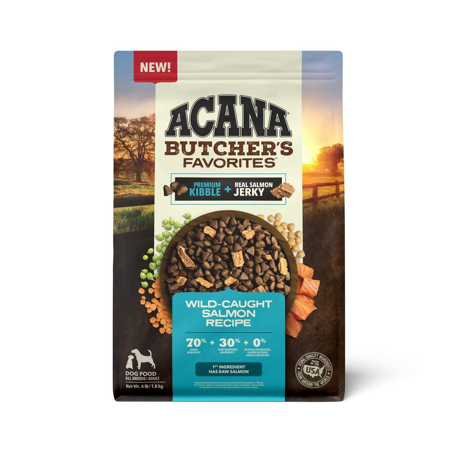 Acana Butcher’s Favorites Wild-Caught Salmon Dry Dog Food - Healthber