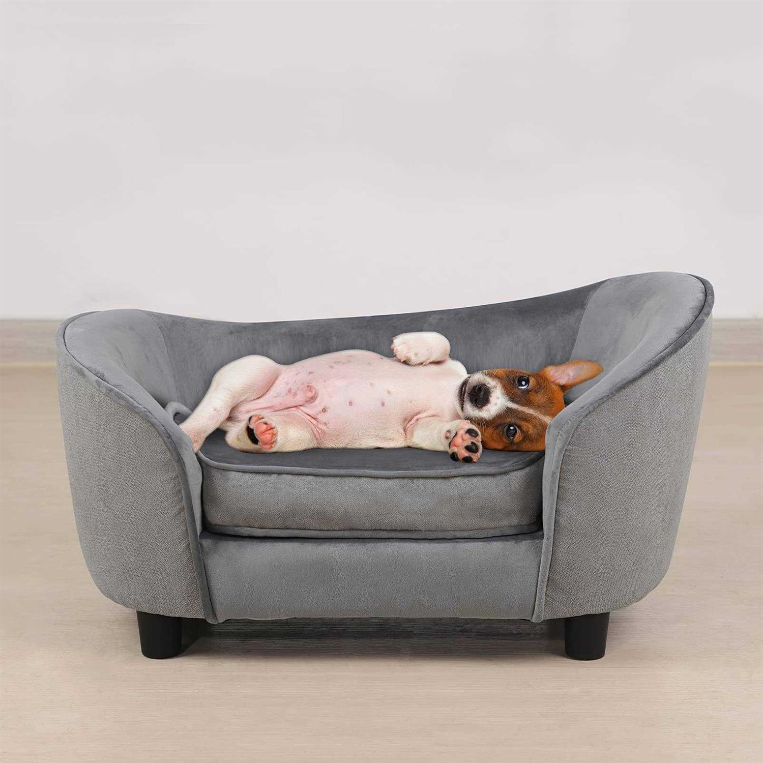 Getifun Pet Bed Sofa Velvet Couch Washable Cushion for Small Dog Cat - Healthber