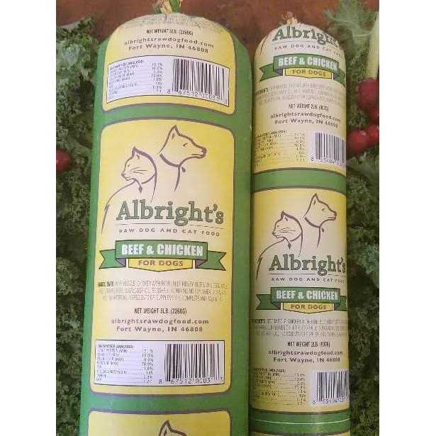 Albright’s Raw Frozen Dog Food Chubs - Healthber