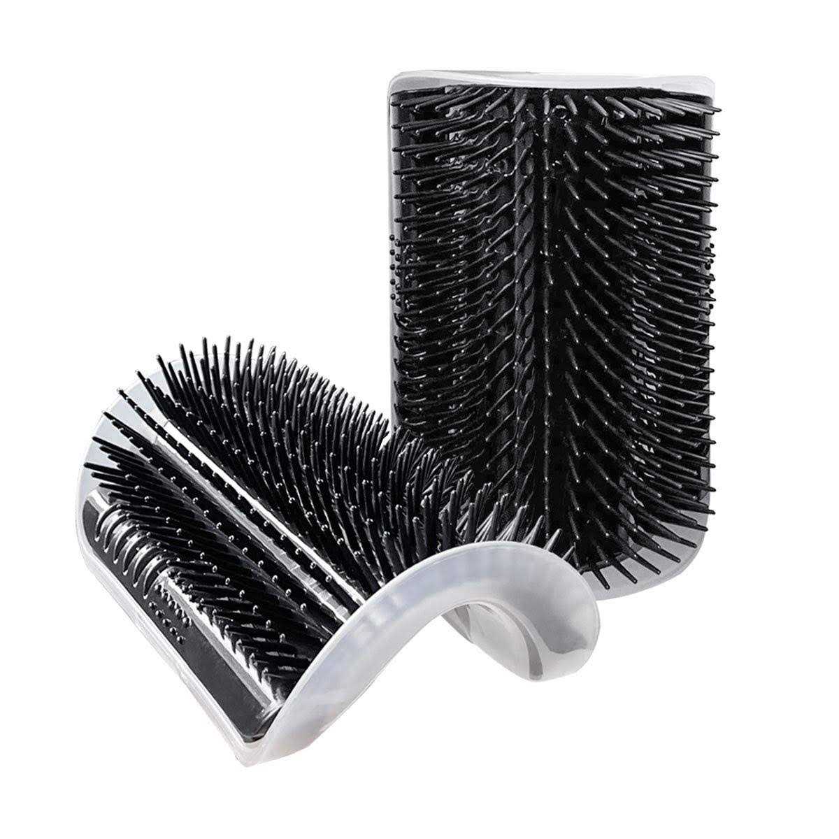 2 Pack Corner Brush for Cats Self Groomer Grooming Wall Massage Brush with Catnip Softer Cat Wall Comb Self Massage Tool for Long & Short Fur - Healthber