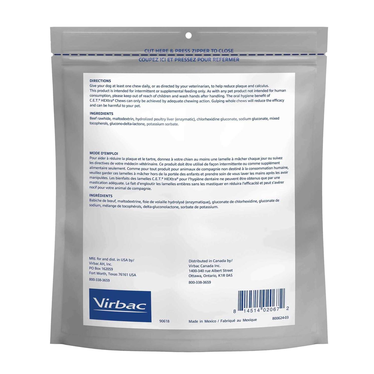 Virbac C.E.T. HEXtra Premium Chews Dogs - Healthber