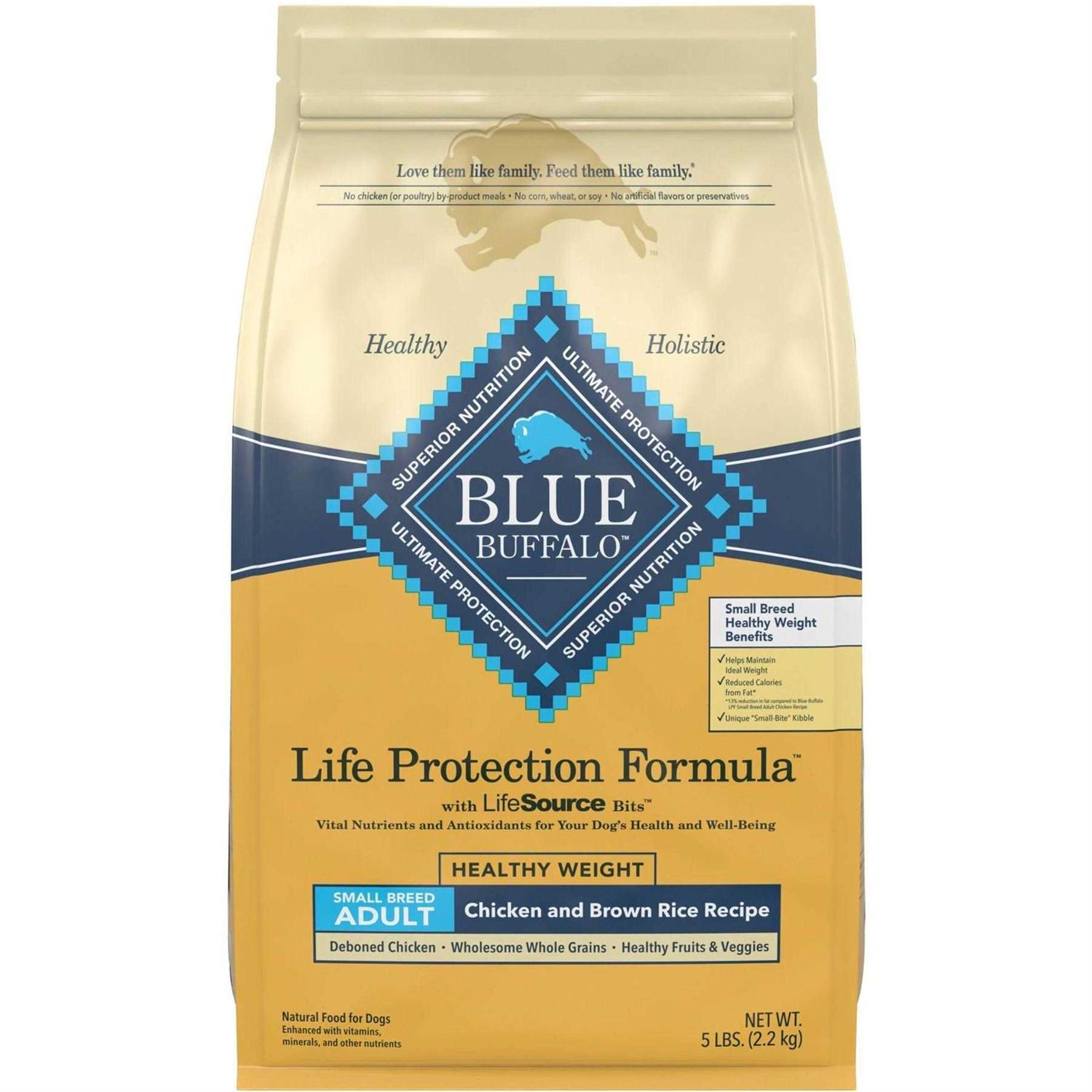 Blue Buffalo Life Protection Formula Small Breed Healthy Weight Adult Chicken & Brown Rice Recipe Dry Dog Food - Healthber
