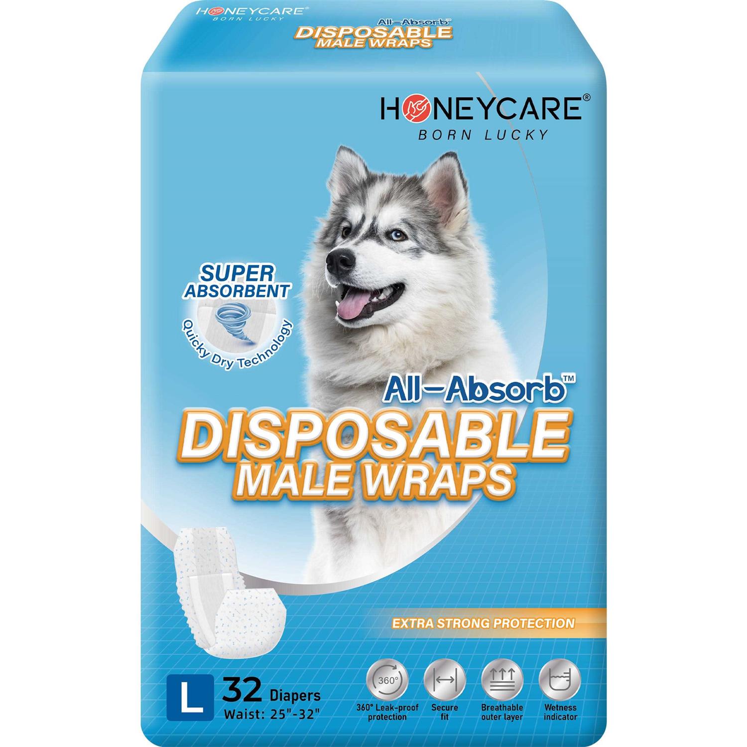 Honey Care All-Absorb A24 Male Dog Wrap - Healthber