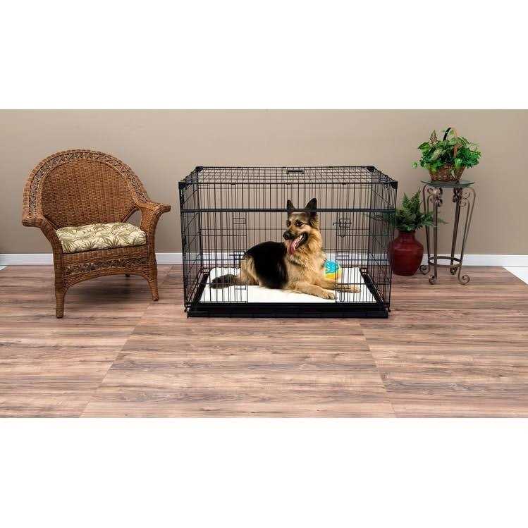 Lucky Dog Sliding Double Door Dog Crate - Healthber