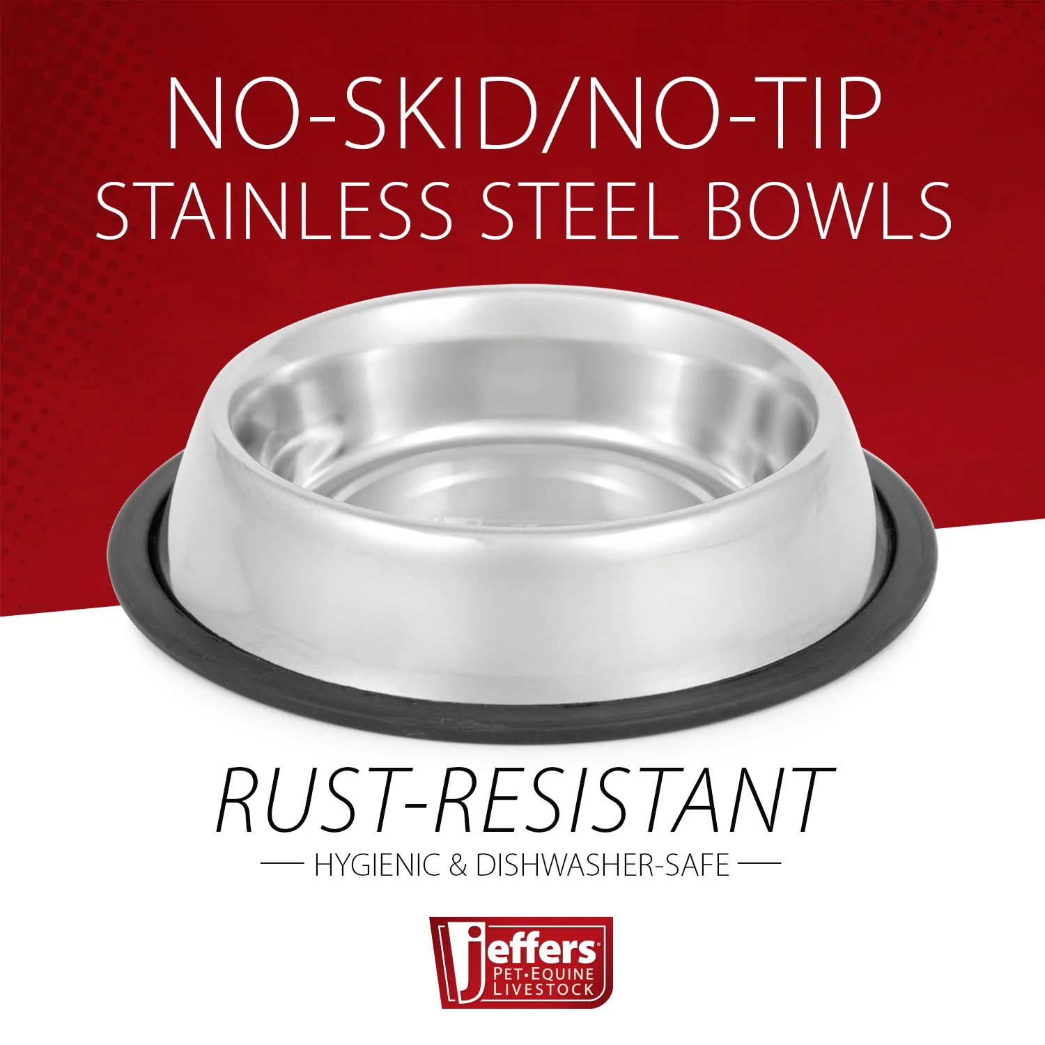 No-Skid/No-Tip Stainless Steel Pet Bowls - Healthber