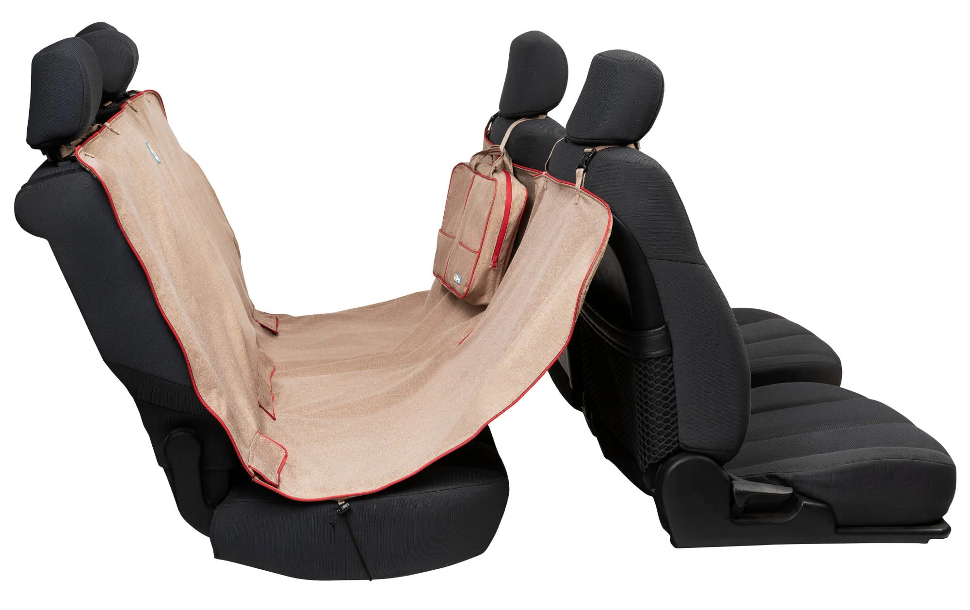 Kurgo Heather Hammock Dog Seat Cover, One Size, Heather Nutmeg - Healthber