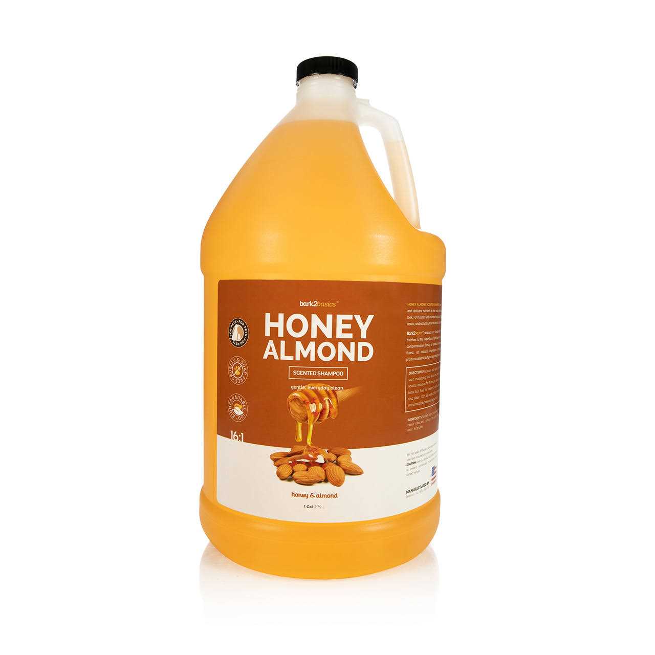Bark2Basics Bark 2 Basics Honey & Almond Dog Shampoo, 1 Gallon Unique Herbal Blend, Protects and Repairs the Coat - Healthber
