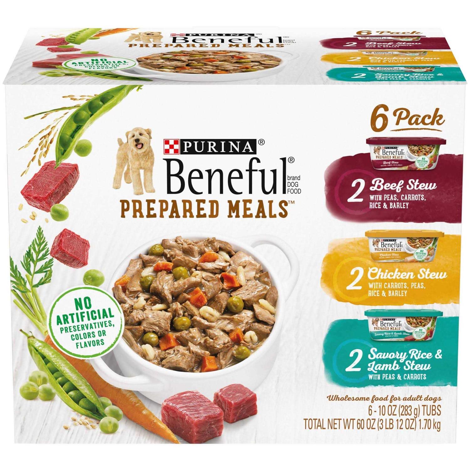 Purina Beneful Prepared Meals Variety Pack Wet Dog Food - Healthber