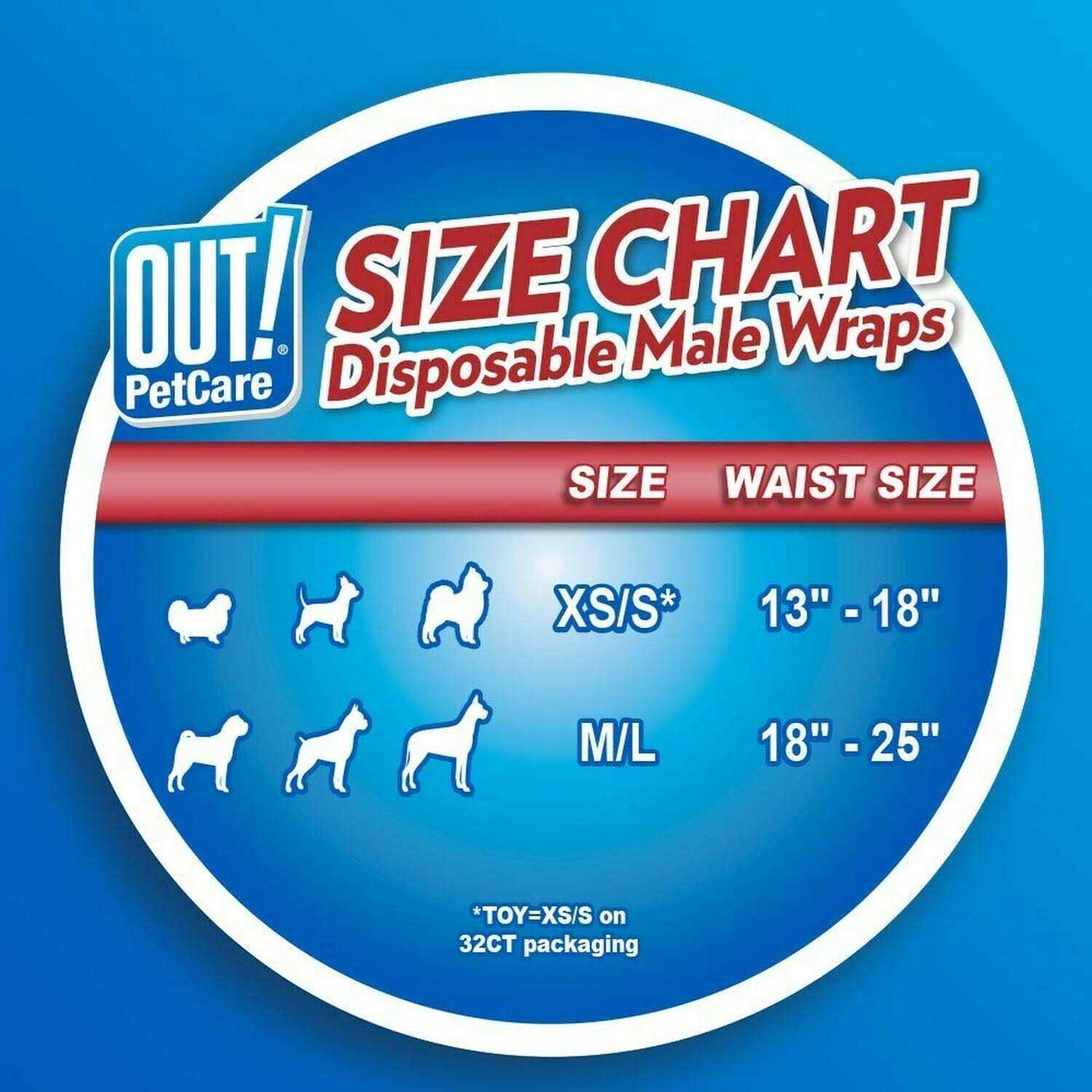 Out! Pet Care Disposable Male Dog Diapers Absorbent Male Wraps with Leak Proof Fit - Healthber