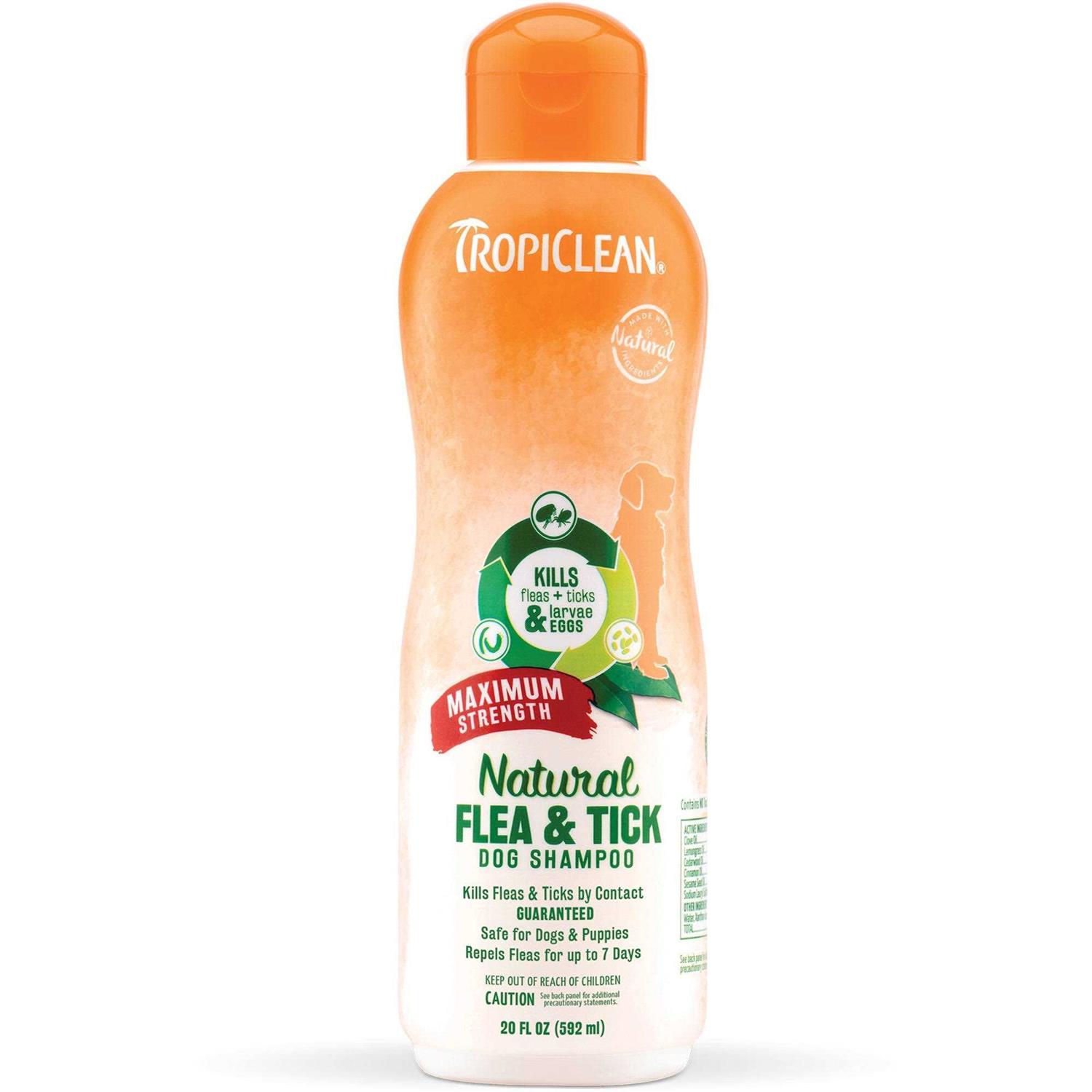 Tropiclean Natural Flea & Tick Shampoo Maximum Strength - Healthber