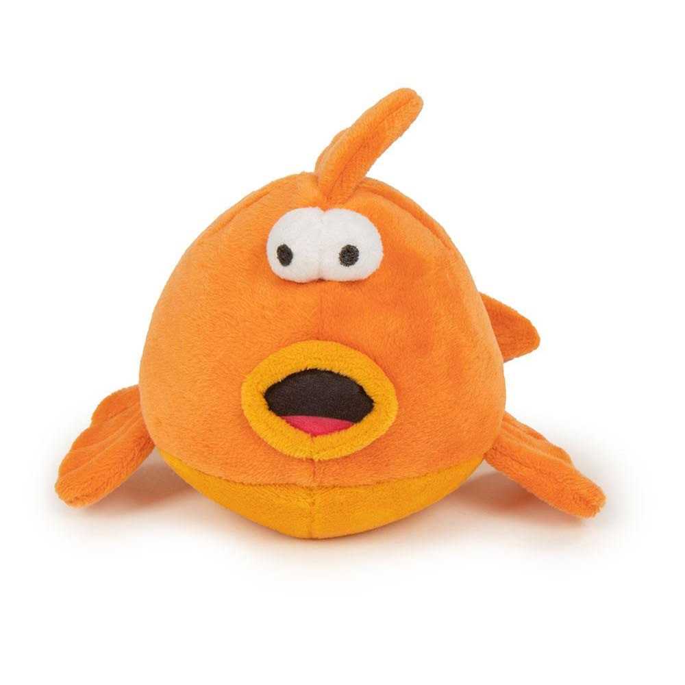 goDog Action Plush Gold Fish Dog Toy - Healthber