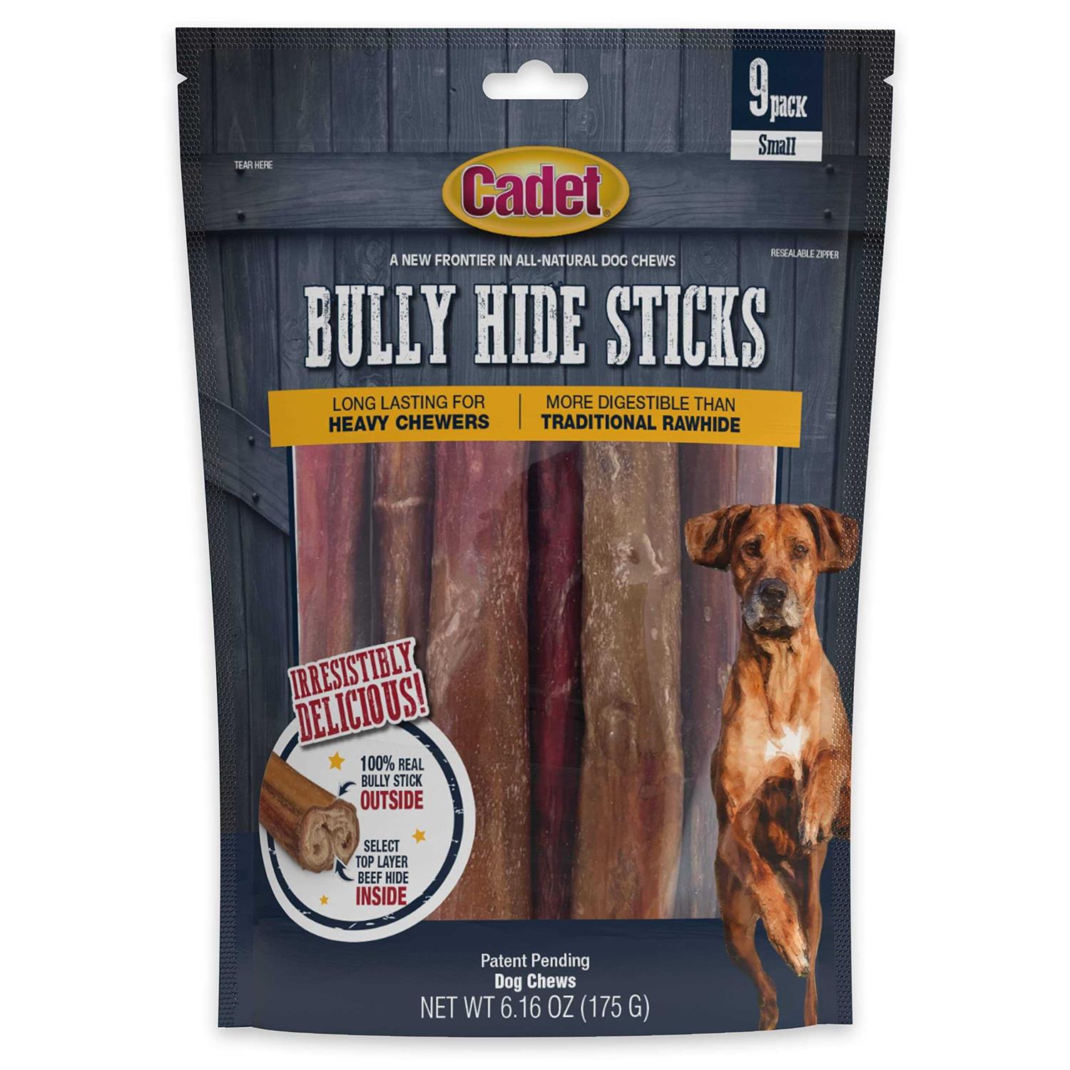 Cadet Bully Hide Sticks All-Natural Dog Chews - Healthber