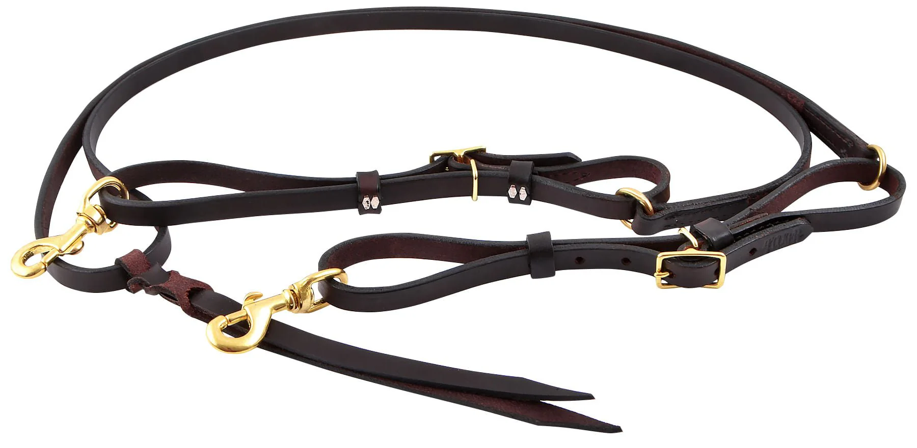 Tucker Leather Adjustable Trail Rein - Healthber