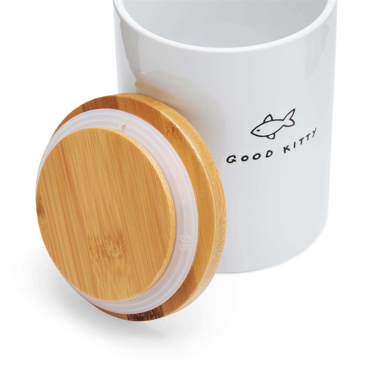 EveryYay Good Kitty Ceramic Cat Treat Jar - Healthber
