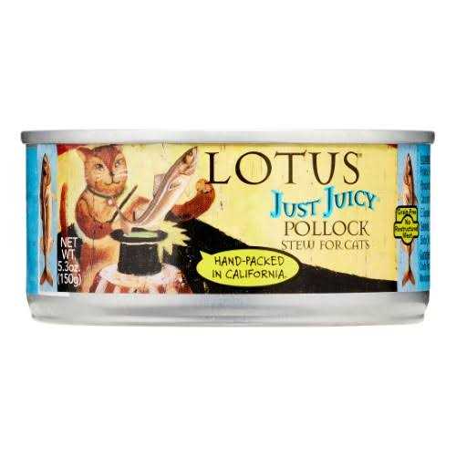 Lotus Just Juicy Salmon & Pollock Stew Cat Food - Healthber