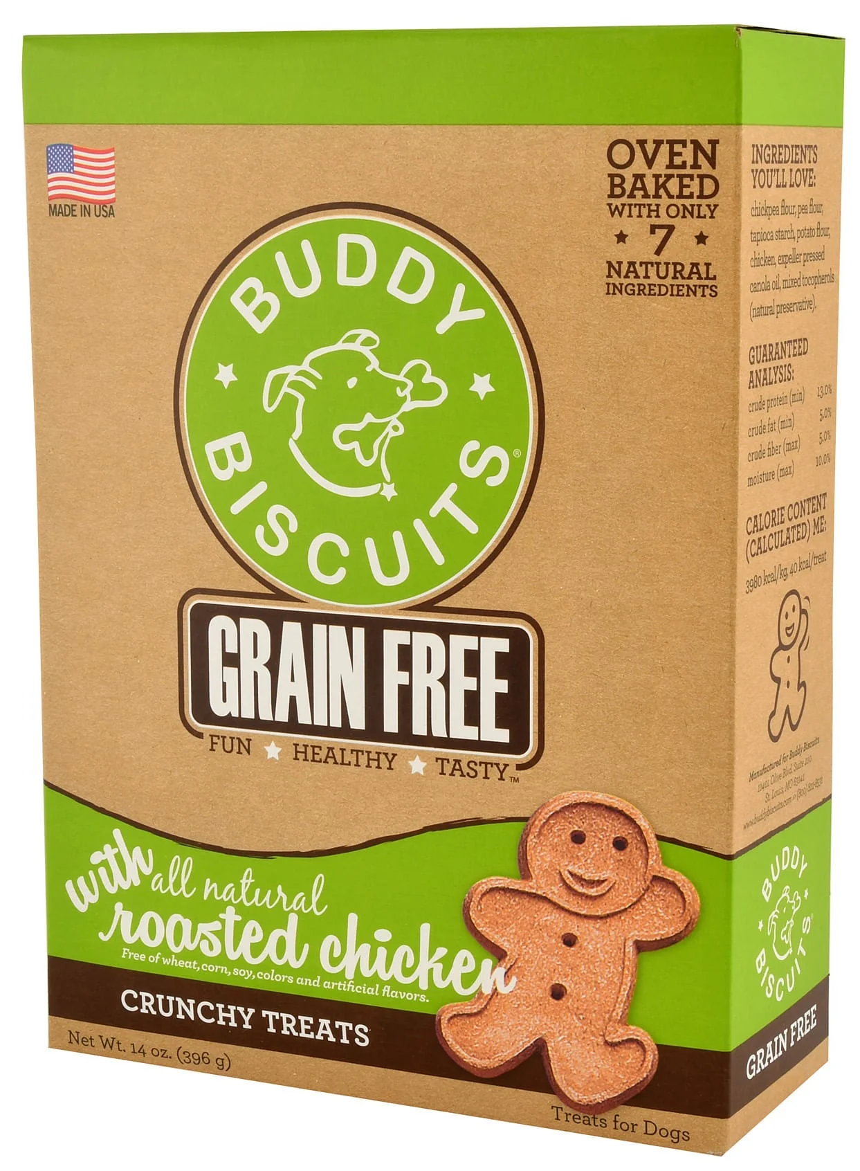 Grain-Free, Oven-Baked Buddy Biscuits, 14 oz - Healthber