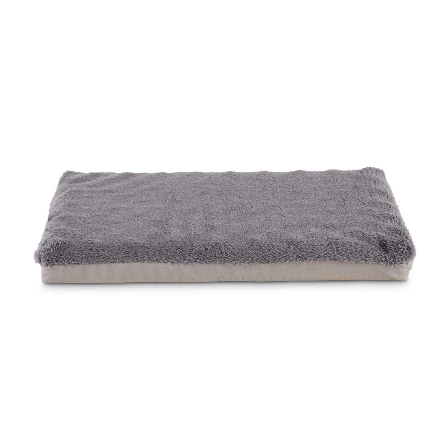 EveryYay Essentials Happy Place Dark Grey Foam Dog Crate Mat and Pet Bed - Healthber