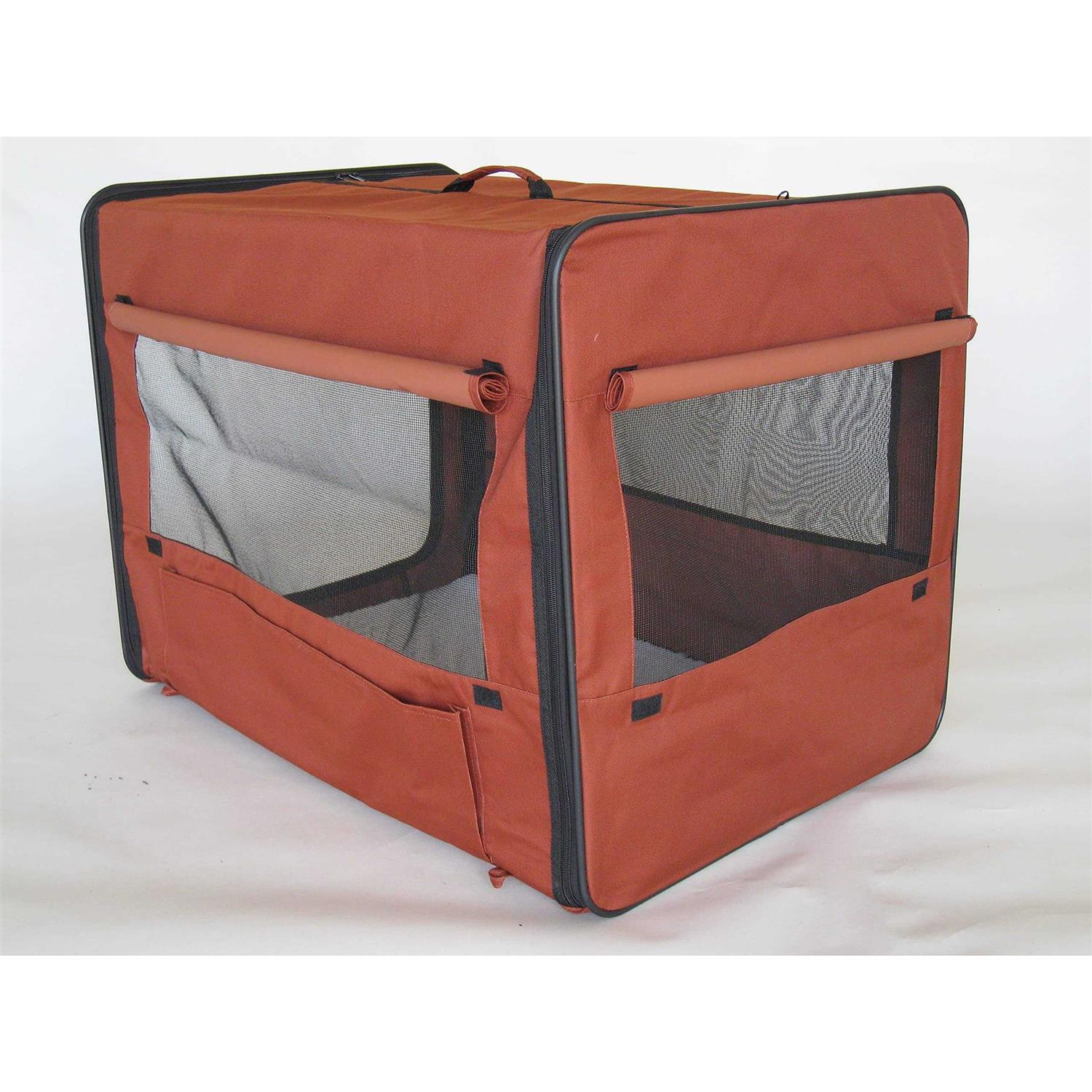 Go Pet Club Ab18 18 in. Brown Soft Dog Crate - Healthber