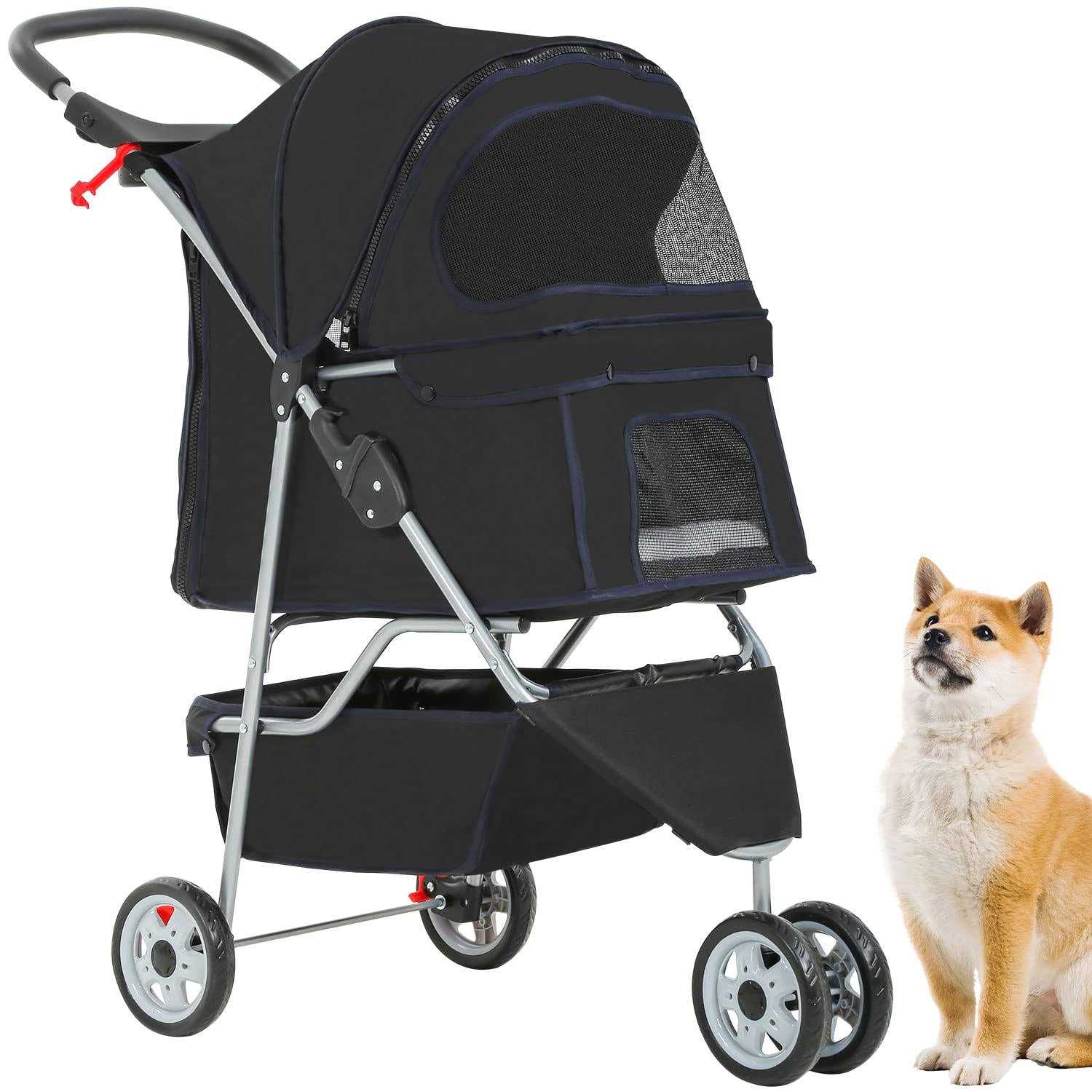 Bestpet Pet Stroller Cat Dog Cage Stroller Travel Folding Carrier - Healthber