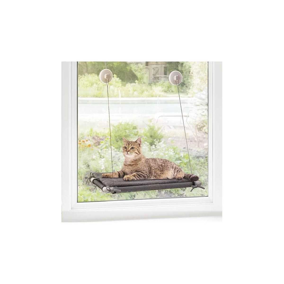 Pawbee Cat Window Perch Cat Window Hammock Strong Suction Cups Hanging Cat Bed - Healthber