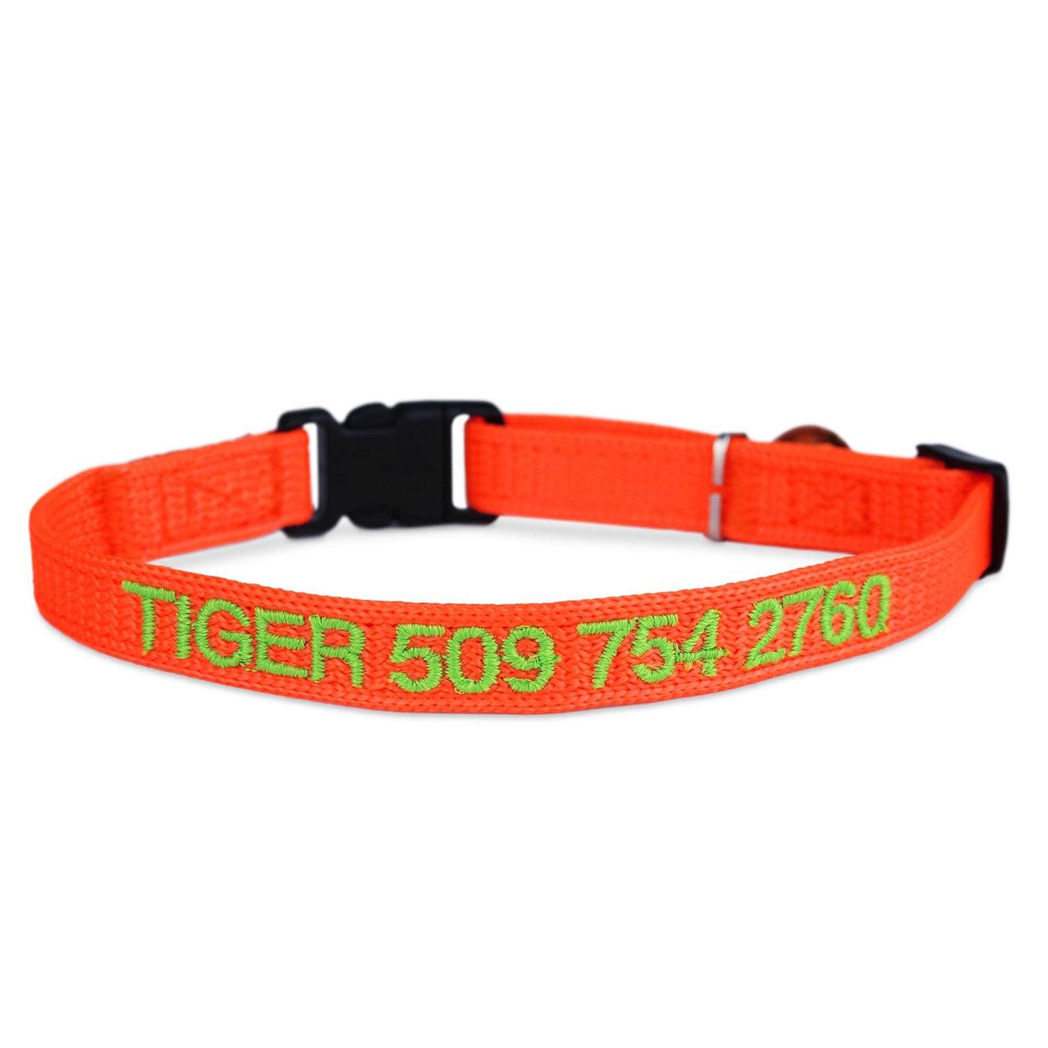 GoTags Nylon Personalized Breakaway Cat Collar with Bell - Healthber
