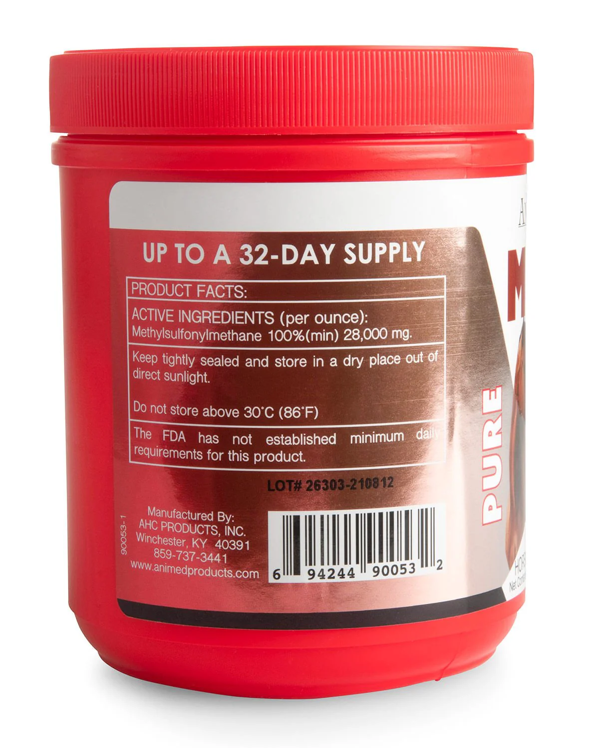 AniMed Pure MSM Joint Supplement for Horses - Healthber