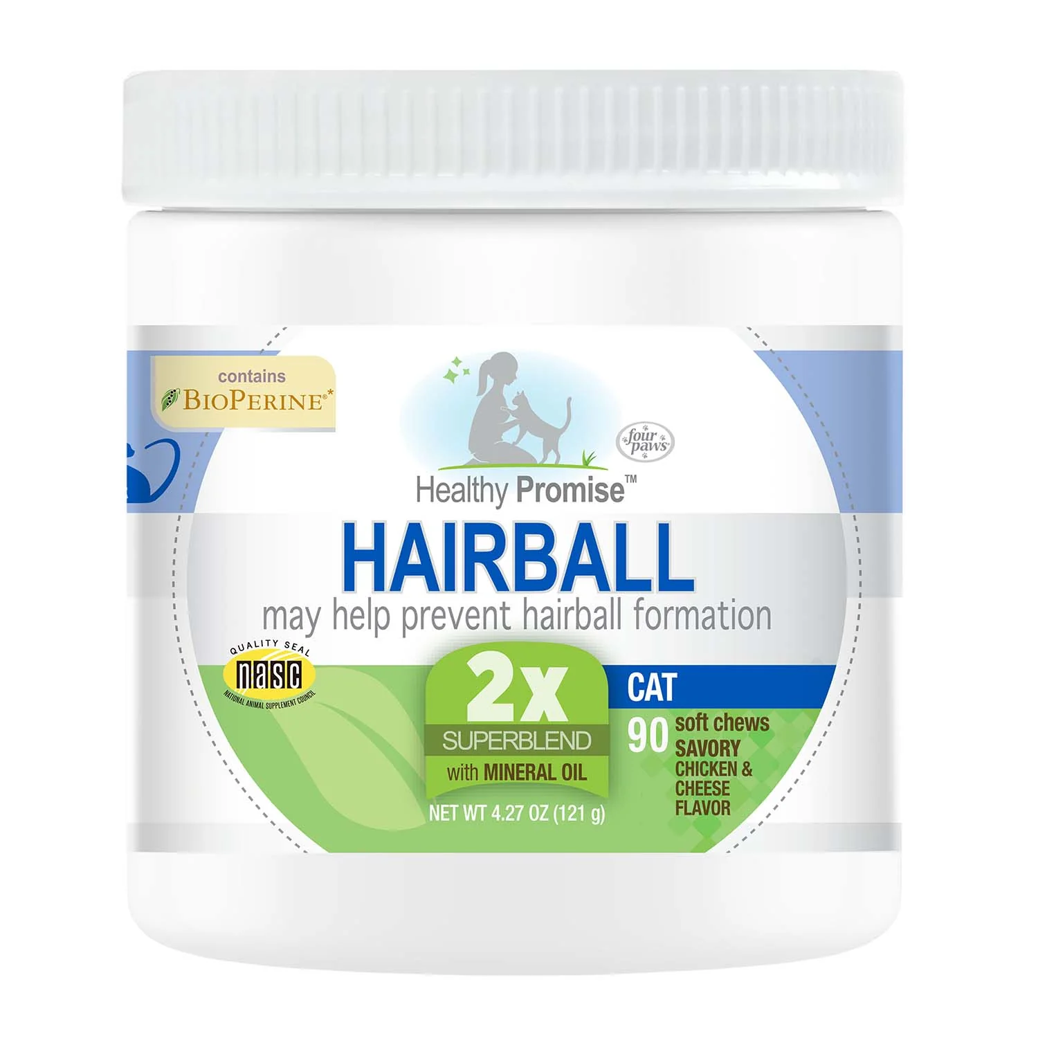 Healthy Promise Cat Hairball Control Soft Chews, Savory Chicken & Cheese, 90 ct - Healthber