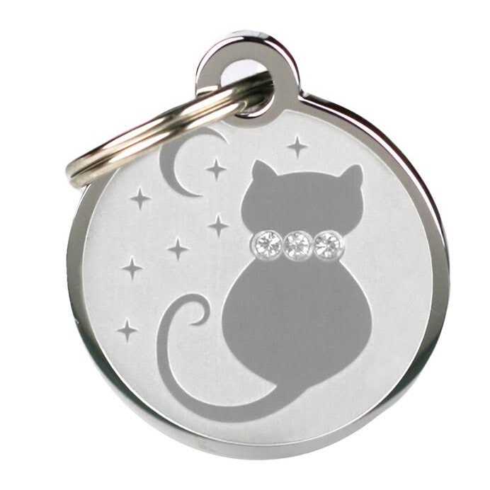 Frisco Starry Moon Crystal Cat Personalized Dog ID Tag - Healthber